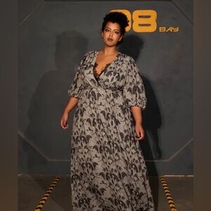 NWT La Femme En Noir Odyssey Alien Maxi Dress sz XL